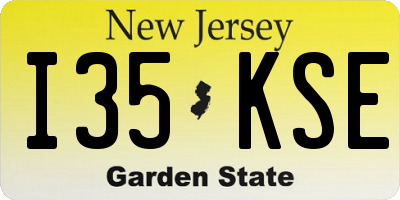 NJ license plate I35KSE