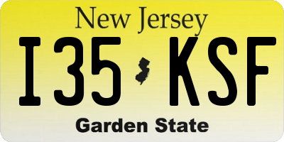 NJ license plate I35KSF