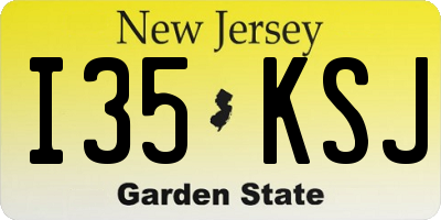 NJ license plate I35KSJ