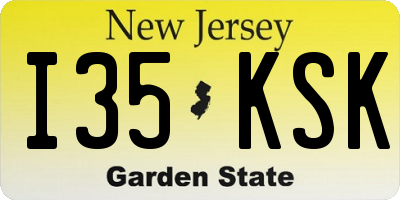NJ license plate I35KSK
