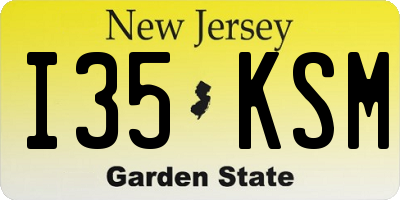 NJ license plate I35KSM