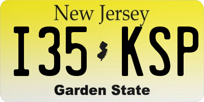 NJ license plate I35KSP