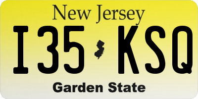 NJ license plate I35KSQ