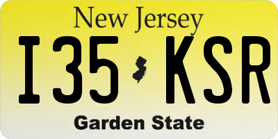 NJ license plate I35KSR