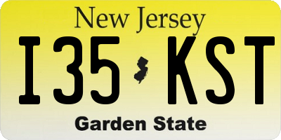NJ license plate I35KST