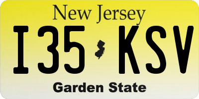 NJ license plate I35KSV