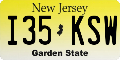 NJ license plate I35KSW