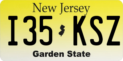 NJ license plate I35KSZ