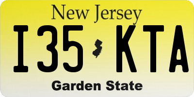 NJ license plate I35KTA