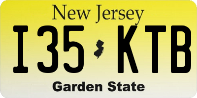 NJ license plate I35KTB