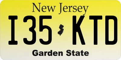 NJ license plate I35KTD