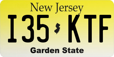 NJ license plate I35KTF