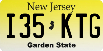 NJ license plate I35KTG