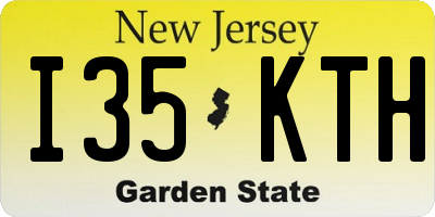 NJ license plate I35KTH