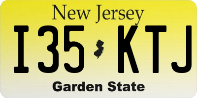 NJ license plate I35KTJ
