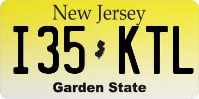 NJ license plate I35KTL