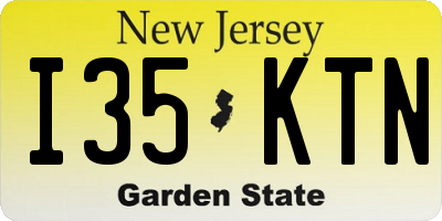 NJ license plate I35KTN