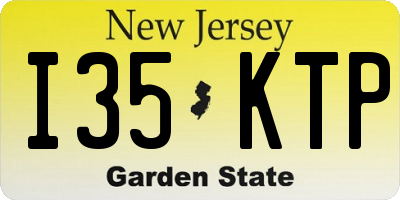 NJ license plate I35KTP