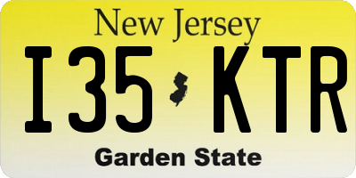 NJ license plate I35KTR