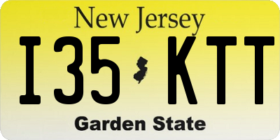 NJ license plate I35KTT