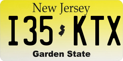 NJ license plate I35KTX