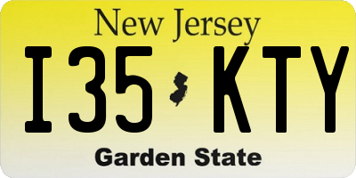 NJ license plate I35KTY