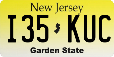 NJ license plate I35KUC