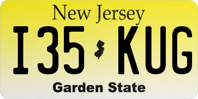 NJ license plate I35KUG
