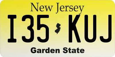 NJ license plate I35KUJ
