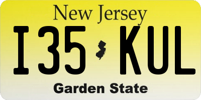 NJ license plate I35KUL