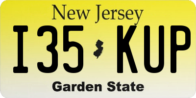NJ license plate I35KUP