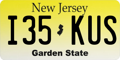 NJ license plate I35KUS