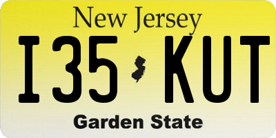 NJ license plate I35KUT