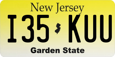 NJ license plate I35KUU