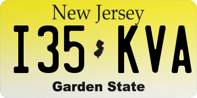NJ license plate I35KVA