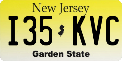 NJ license plate I35KVC