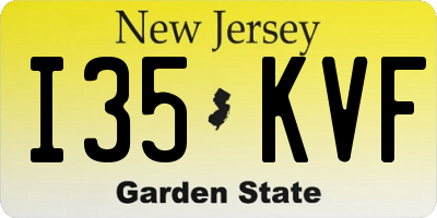 NJ license plate I35KVF