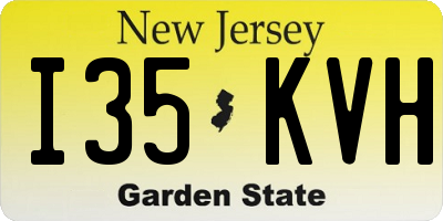 NJ license plate I35KVH