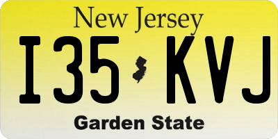 NJ license plate I35KVJ