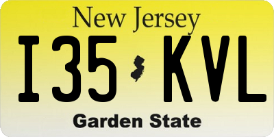 NJ license plate I35KVL