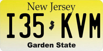 NJ license plate I35KVM