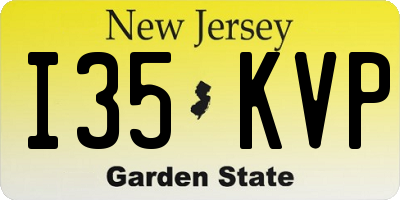 NJ license plate I35KVP