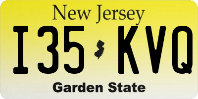 NJ license plate I35KVQ