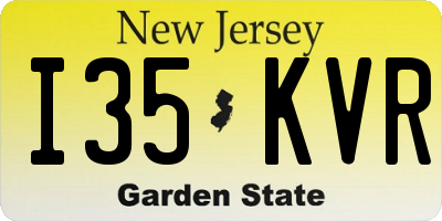 NJ license plate I35KVR