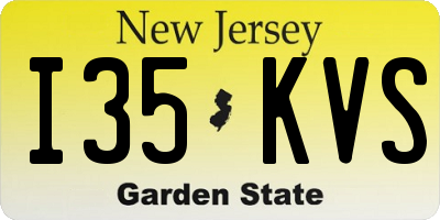 NJ license plate I35KVS