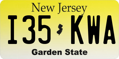 NJ license plate I35KWA