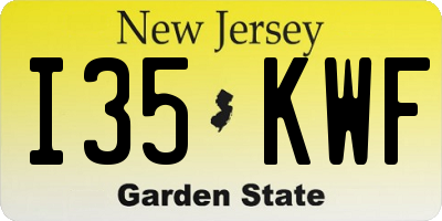 NJ license plate I35KWF