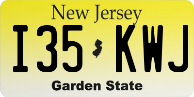 NJ license plate I35KWJ