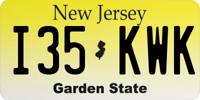 NJ license plate I35KWK