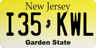 NJ license plate I35KWL